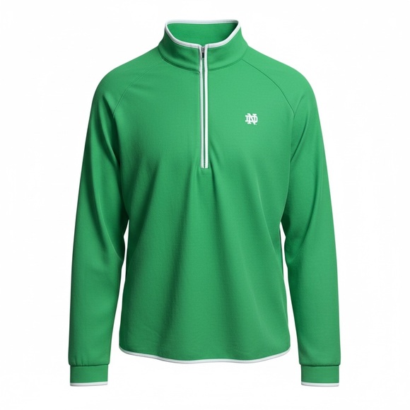 Peter Millar Green 1/4‑Zip Pullover University of Notre Dame Logo Women’s XL - Picture 2 of 8